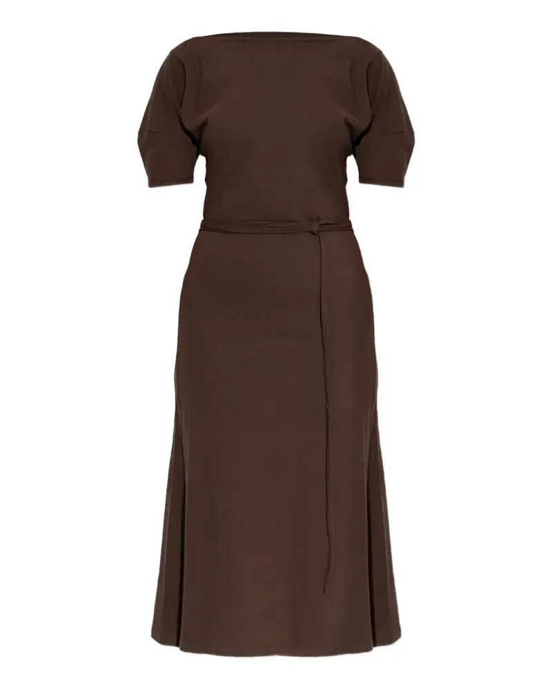 Christophe Lemaire Midikleid mit Bindegürtel - Braun Braun