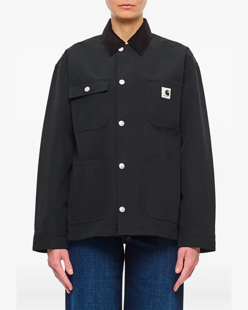 Carhartt WIP Jacke mit Samtkragen - Schwarz Schwarz
