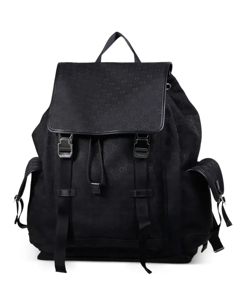 Gucci Großer Rucksack aus GG Canvas - Schwarz Schwarz