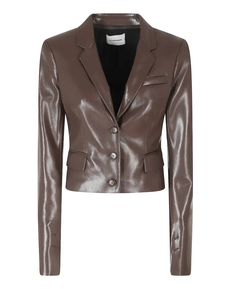 ANDAMANE Zefira button-fastening blazer - Braun Braun