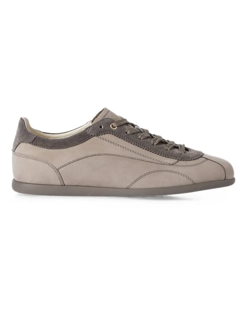 Brunello Cucinelli Sneakers aus Nubukleder und Wildleder mit schmaler Außensohle - Grau Grau