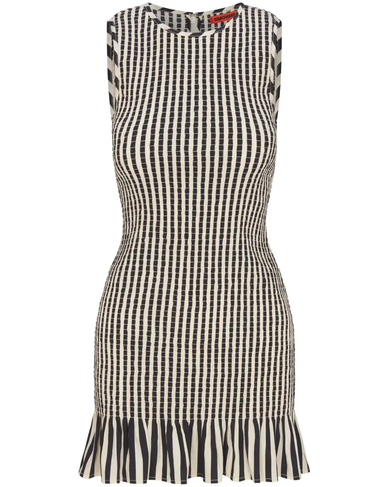 Simon Miller Gesmoktes Belle Minikleid - Schwarz Schwarz