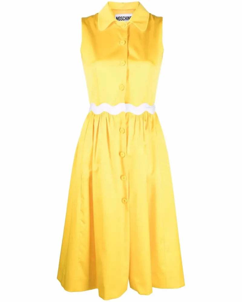 Moschino Ärmeloses Hemdkleid - Gelb Gelb