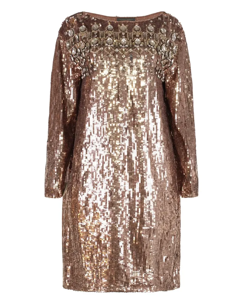 Alberta Ferretti sequin-embellishment midi dress - Braun Braun