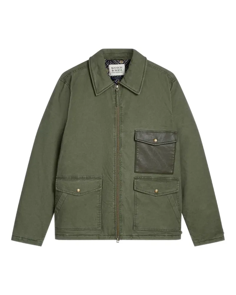 Scotch&Soda contrast-pocket zip-up jacket - Grün Grün