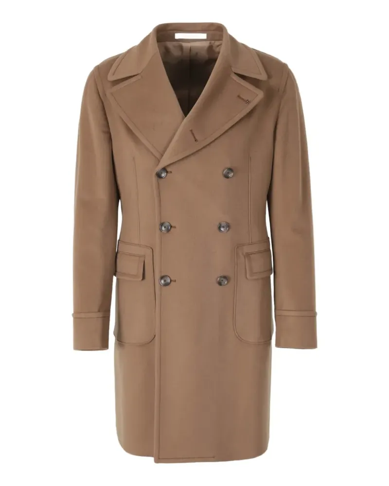 Tagliatore double-breasted cashmere coat - Braun Braun