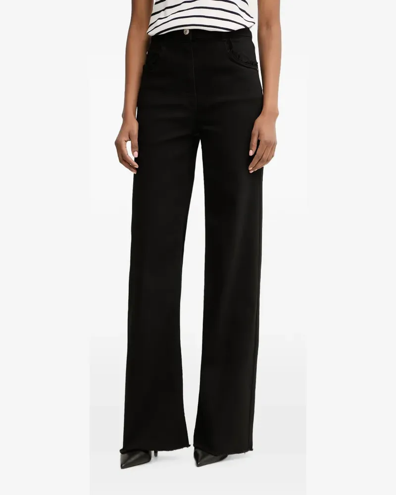 Morgan high-waist wide-leg jeans - Schwarz Schwarz