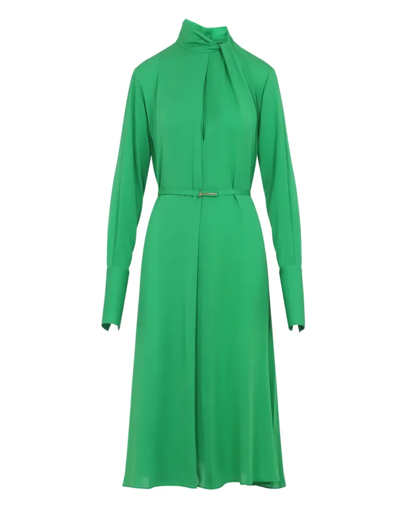 Tom Ford tie-neck belted midi dress - Grün Grün