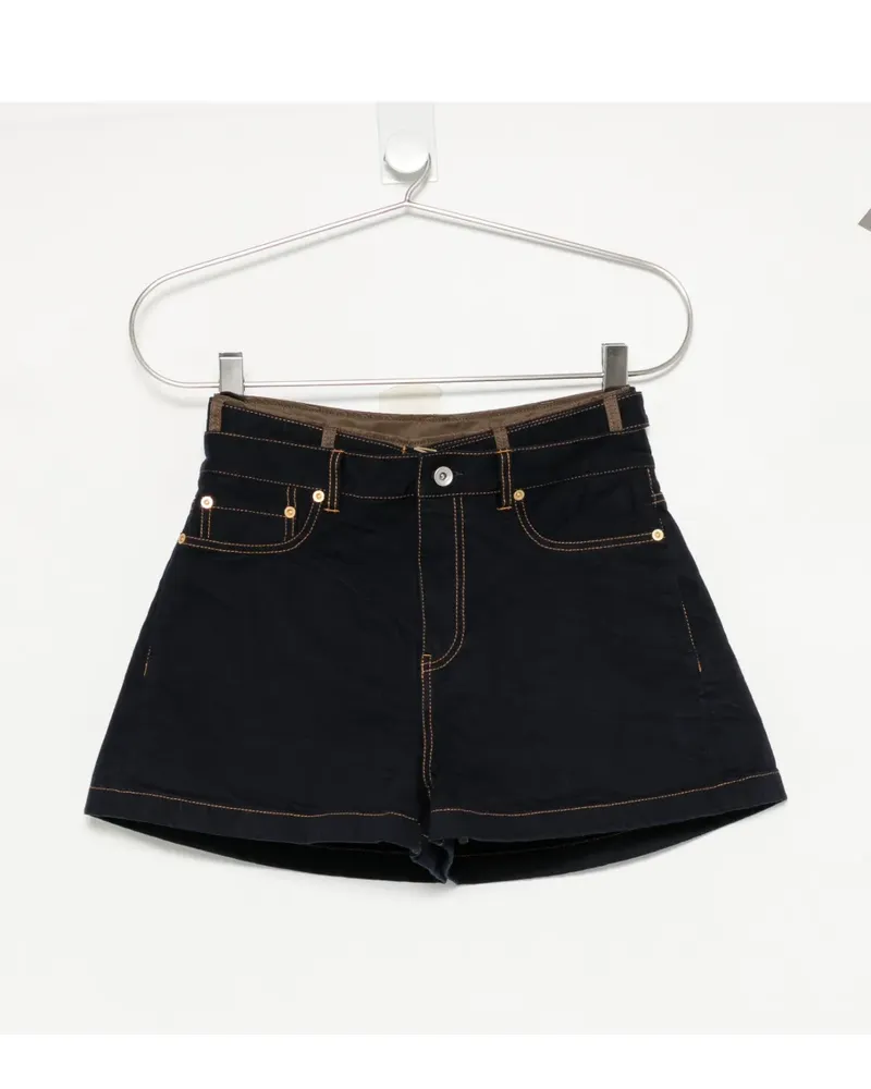 Sacai contrast-stitch shorts - Blau Blau