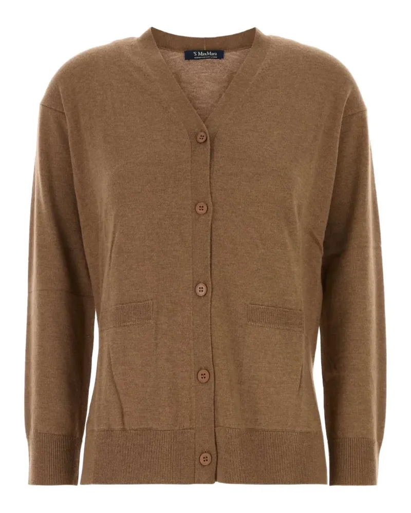 Max Mara Max Mara fine-knit button-up cardigan - Braun Braun
