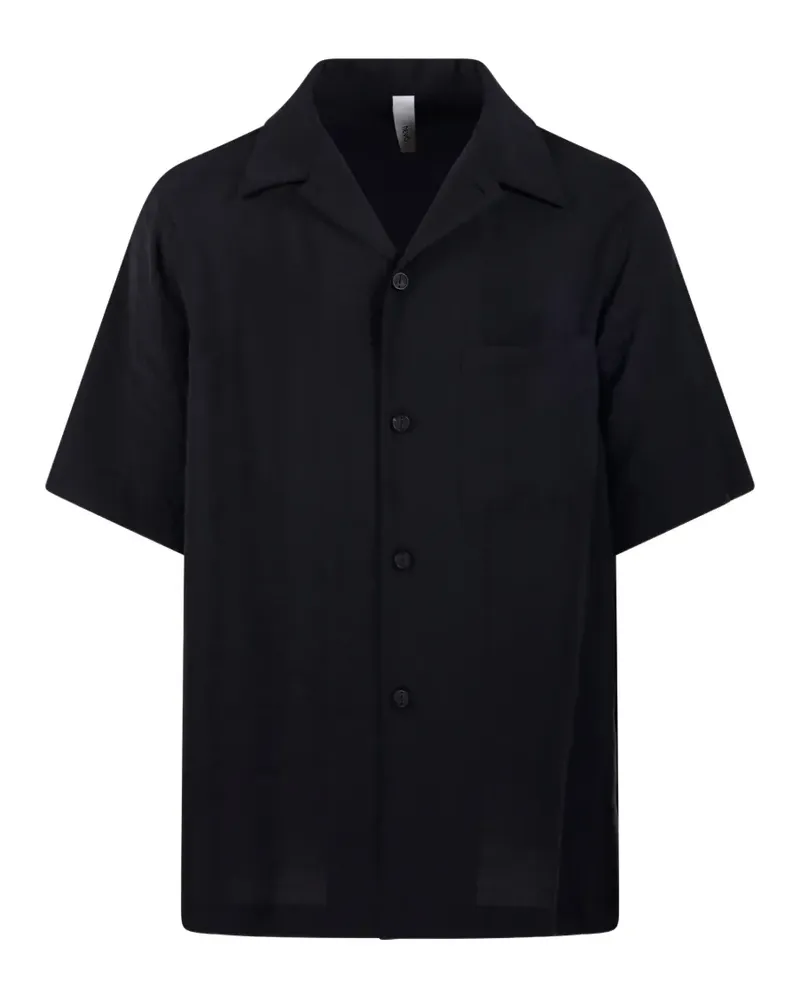 Hevò pocket button shirt - Schwarz Schwarz