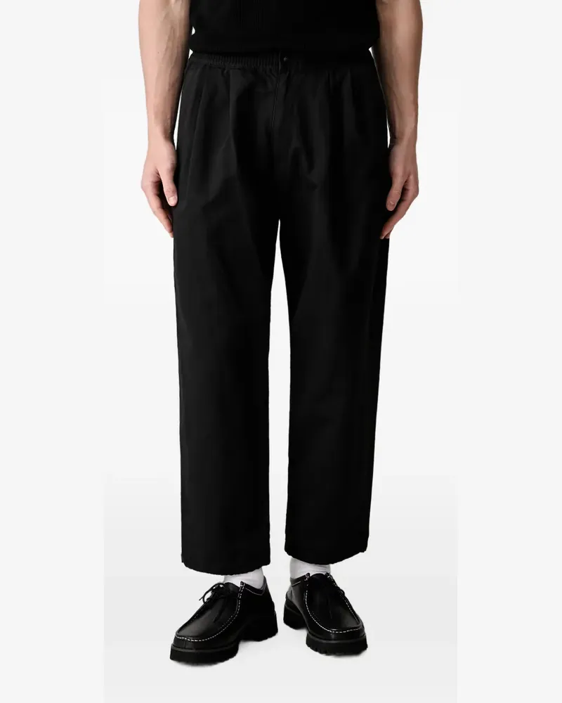 Neighborhood Plissierte Hose mit Stretchbund - Schwarz Schwarz