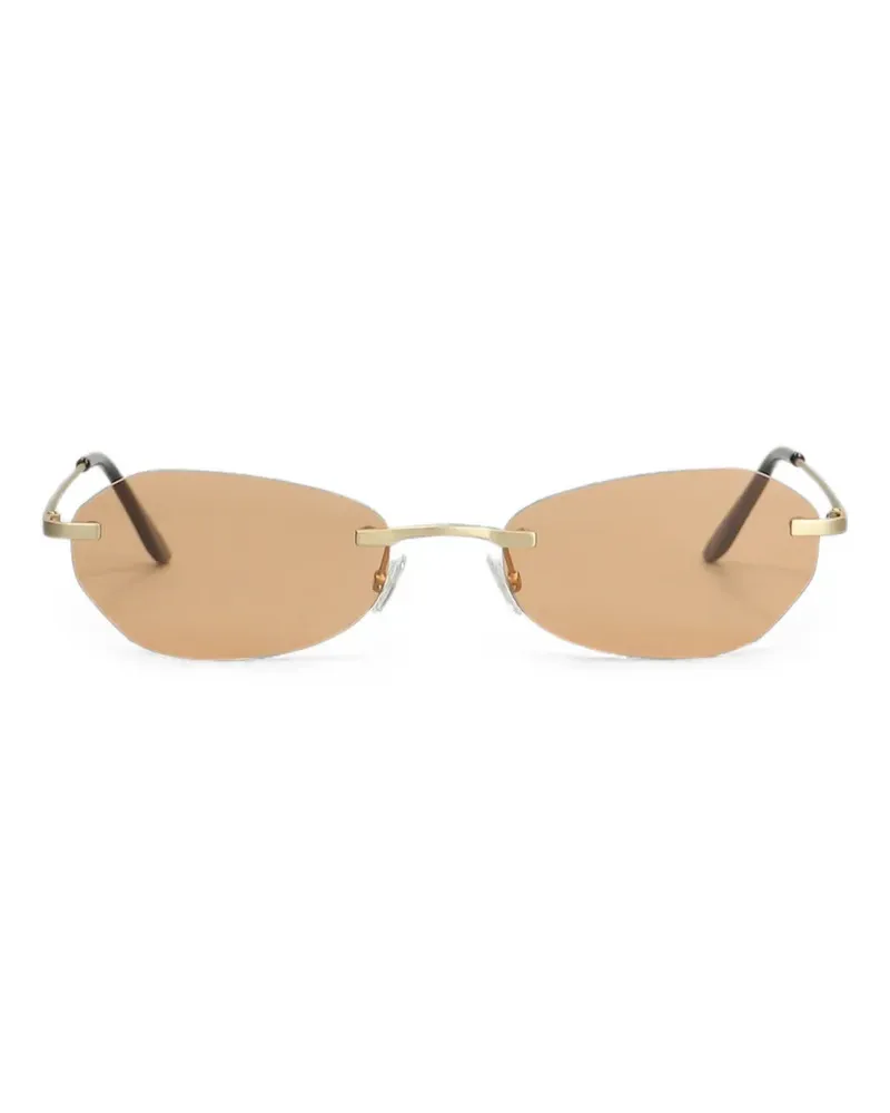 Our Legacy rimless geometric-frame sunglasses - Gold Gold