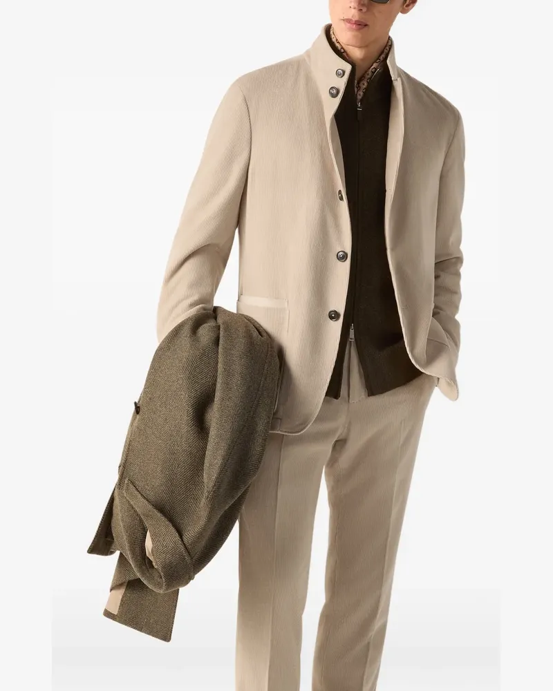 Ermenegildo Zegna light-taupe Royal Cord Il Conte jacket - Nude Nude