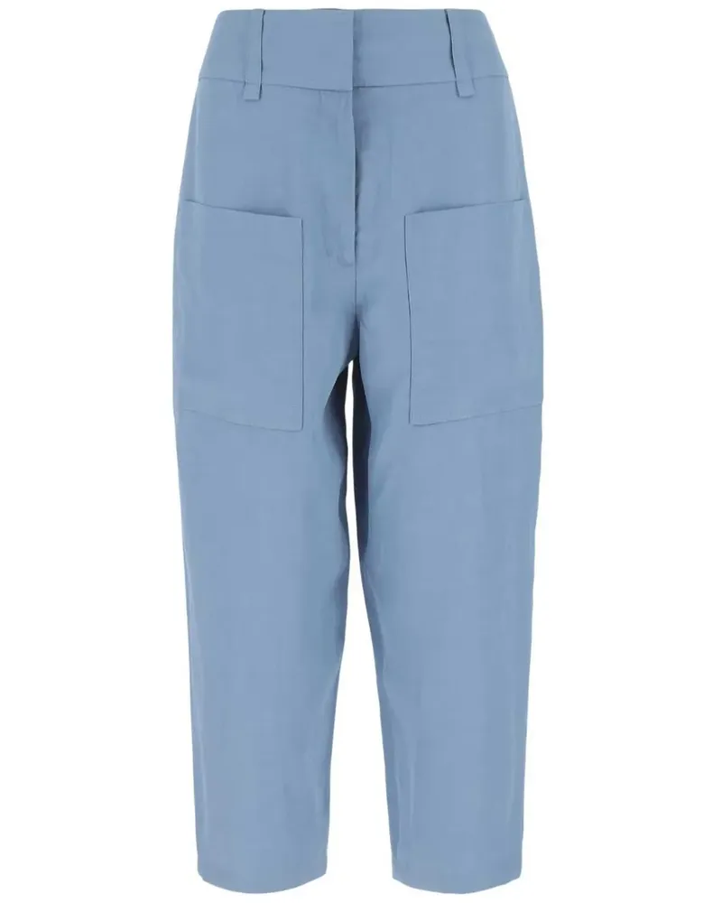 Stella McCartney Cropped-Hose mit Tapered-Bein - Blau Blau