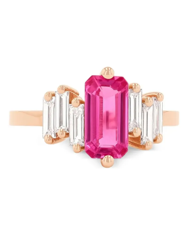 Suzanne Kalan Ring mit pinkem Saphir und Diamanten - Rosa Rosa