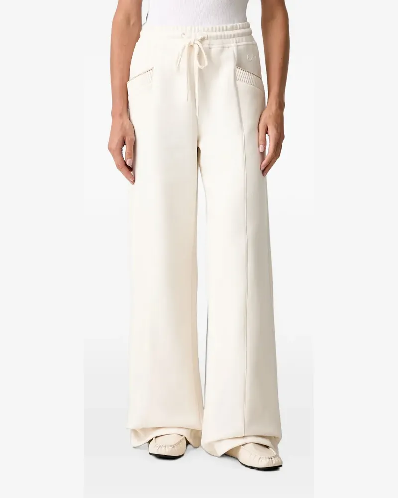 Guess drawstring wide-leg track pants - Nude Nude