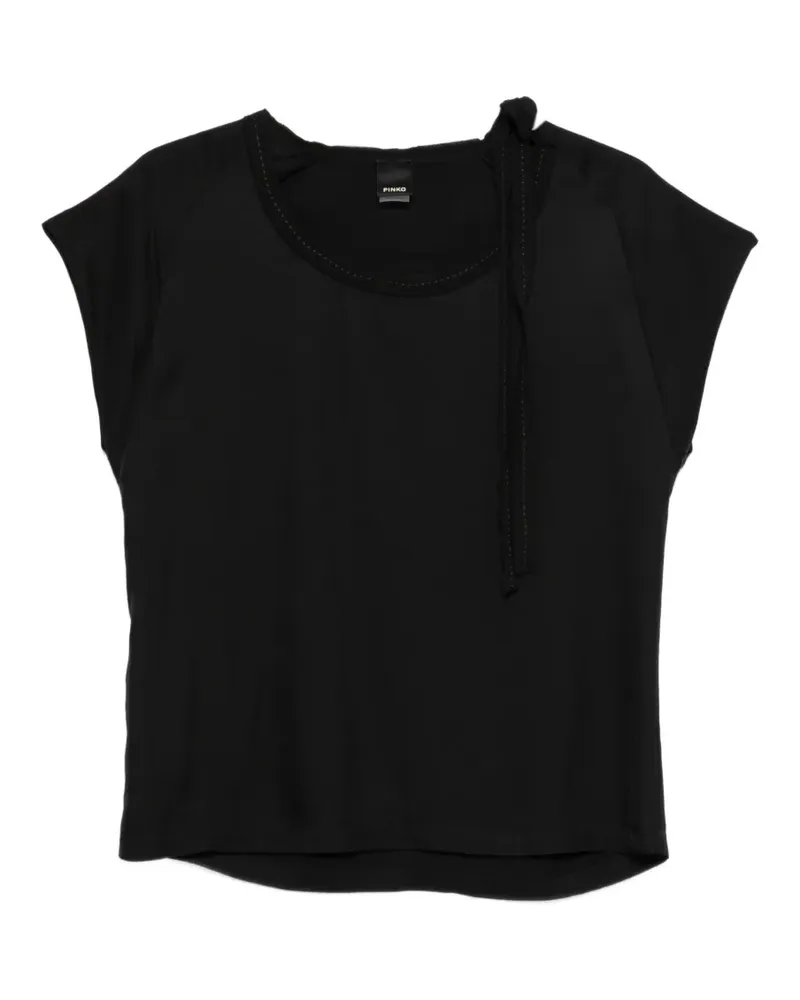 Pinko Bertha Bluse mit Schleifendetail - Schwarz Schwarz