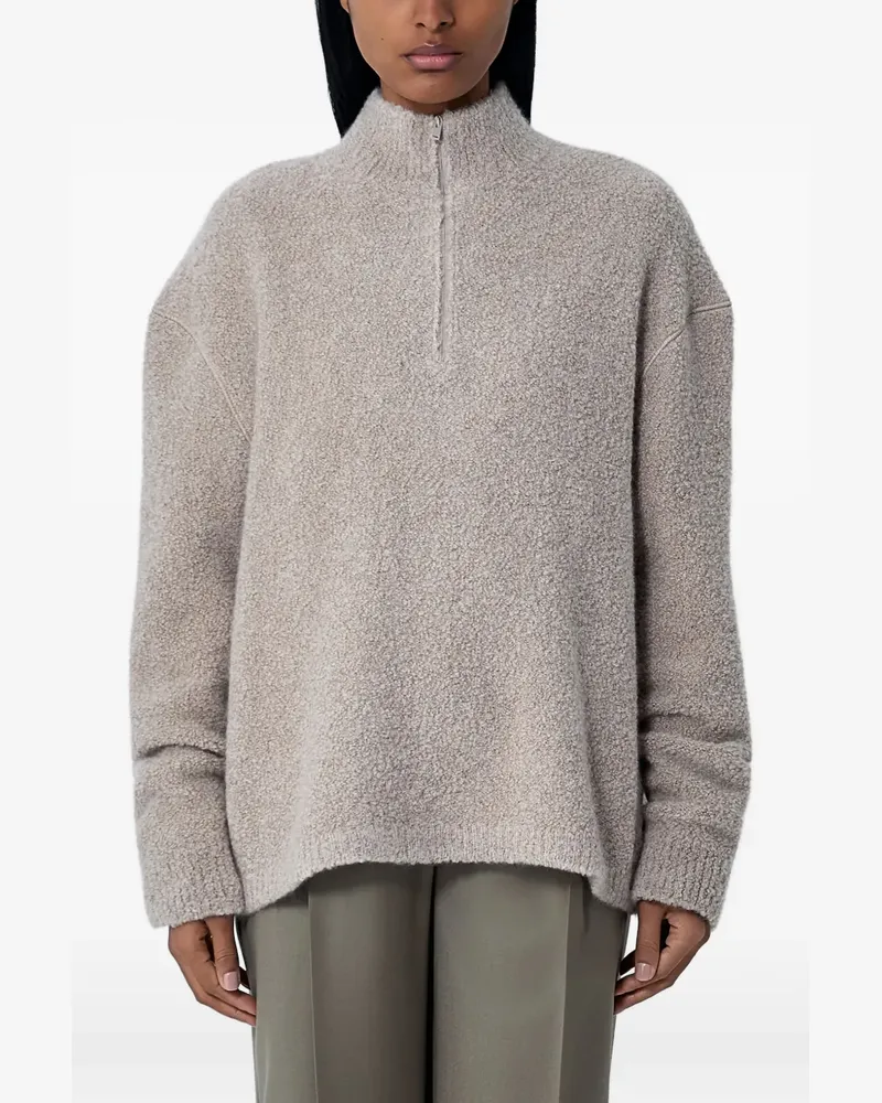 The Row Lethara half-zip sweater - Nude Nude