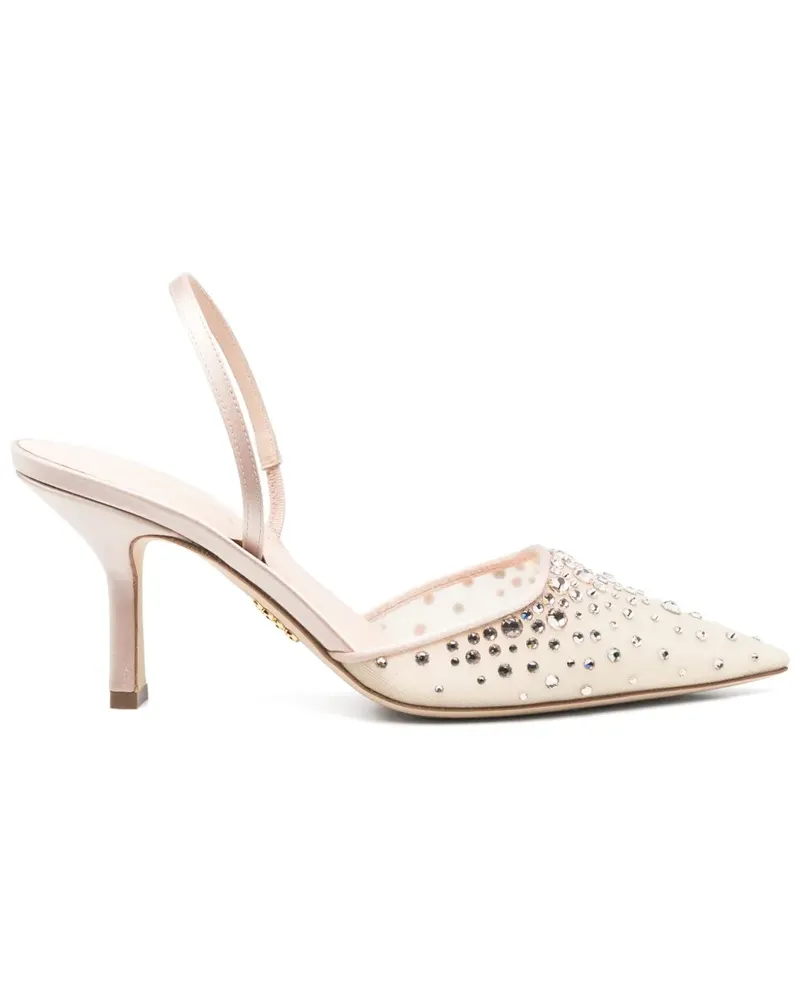 Rodo Pumps mit Strass 75mm - Nude Nude