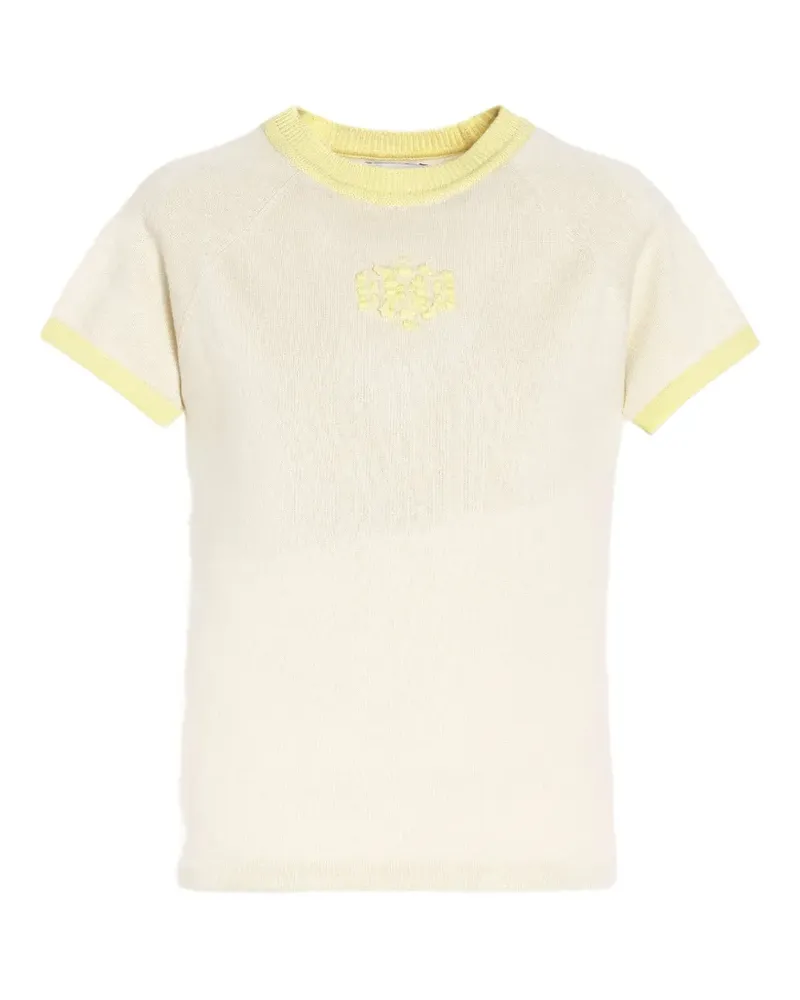 Barrie T-Shirt aus Kaschmir mit Logo - Nude Nude