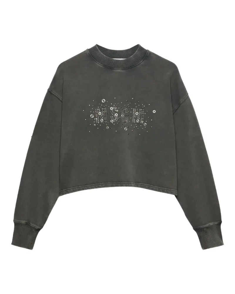 MSGM Sweatshirt mit Logo-Verzierung - Grau Grau