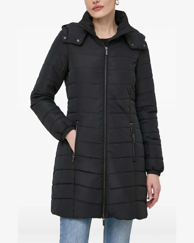 Armani Exchange hooded zipped quilted puffer jacket - Schwarz Schwarz
