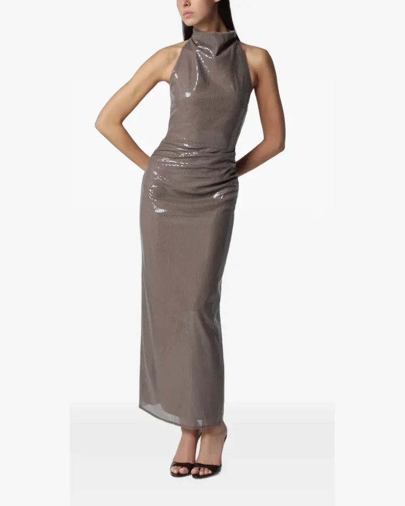 ROTATE Birger Christensen sequin-embellished maxi dress - Braun Braun