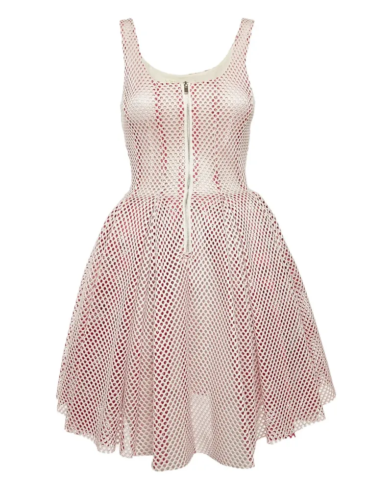 Maje Pre-owned Minikleid mit Mesh-Einsatz - Weiß Weiß
