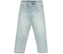Ausgeblichene Jeans mit Taschen - Blau