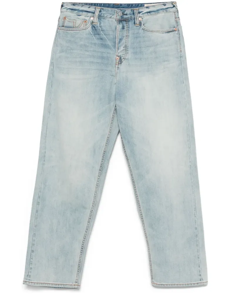 Evisu Ausgeblichene Jeans mit Taschen - Blau Blau