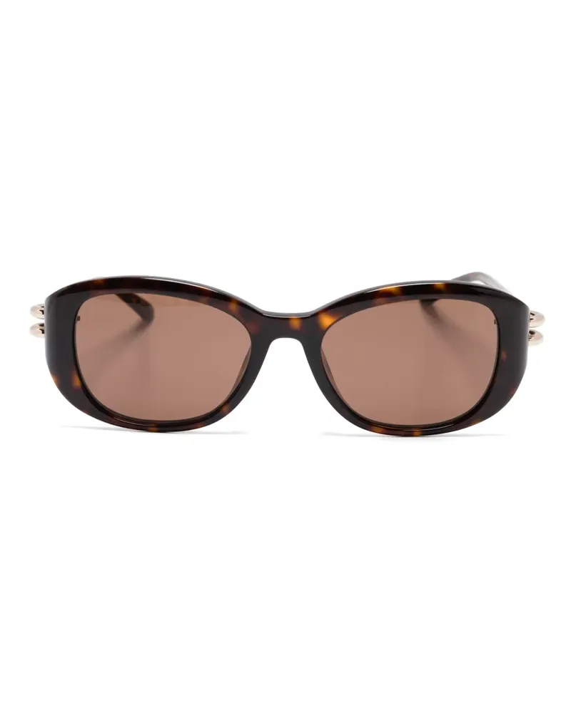 Alexander McQueen Sonnenbrille in Schildpattoptik - Braun Braun