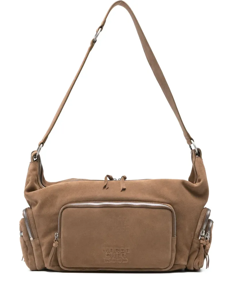 Marge Sherwood suede zip-fastening tote bag - Braun Braun
