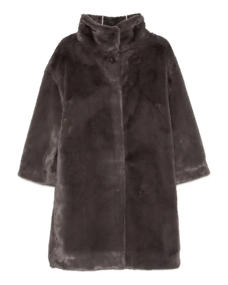 Herno funnel-neck three-quarter sleeve coat - Grau Grau