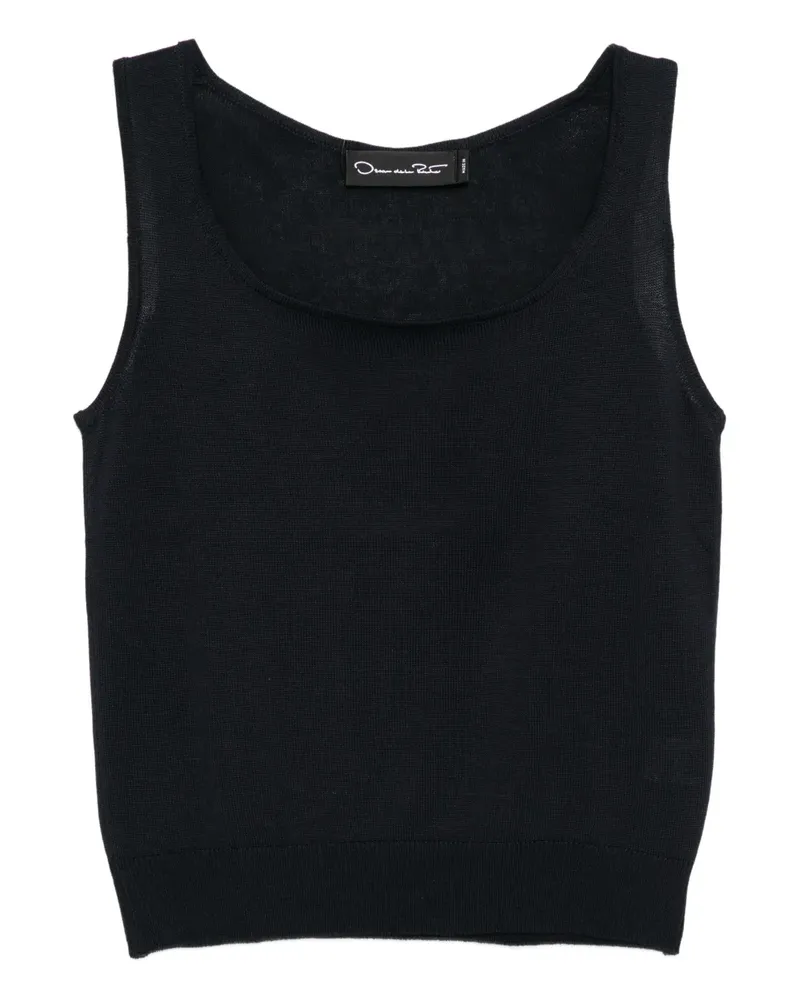 Oscar de la Renta sleeveless tank top - Blau Blau
