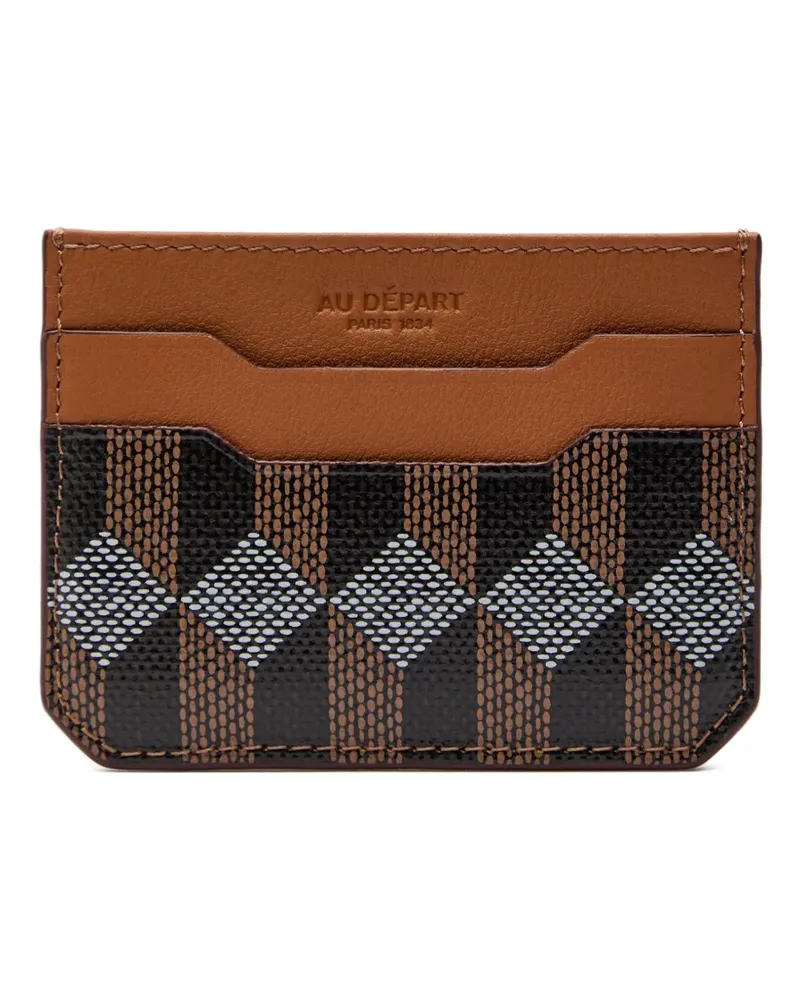 AU DÉPART Kartenetui mit geometrischem Muster - Nude Nude