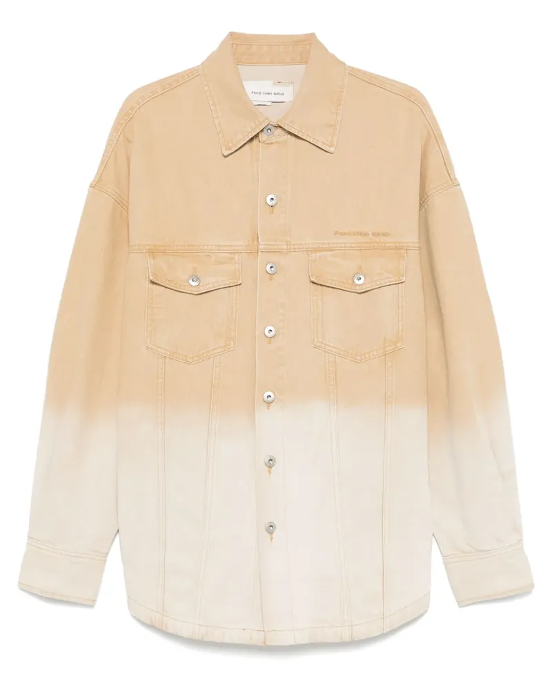 Feng Chen Wang Jeansjacke mit Farbverlauf-Optik - Braun Braun