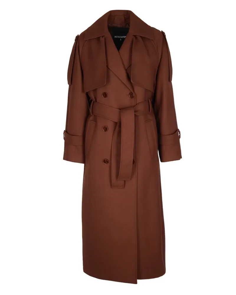 Patrizia Pepe Trenchcoat mit Gürtel - Braun Braun