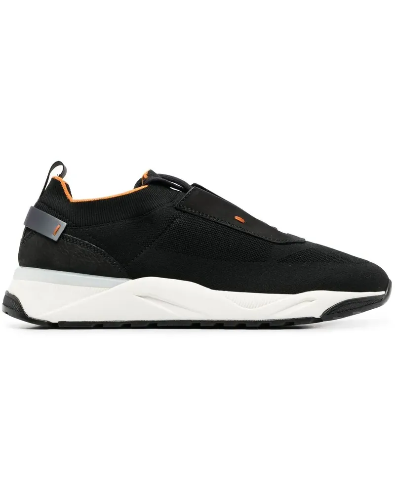 Santoni Sneakers im Sock-Style - Schwarz Schwarz