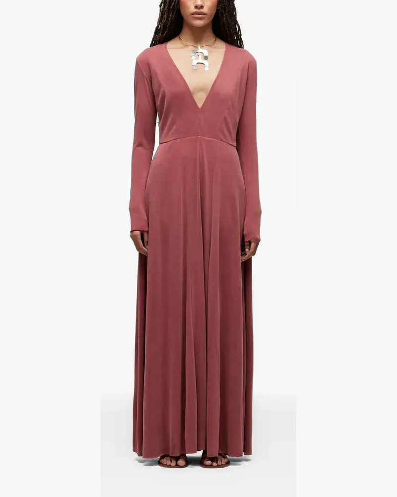 Osklen Maxikleid mit tiefem Ausschnitt - Rot Rot