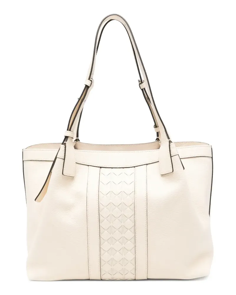 Serapian small Mosaico Secret leather tote bag - Nude Nude