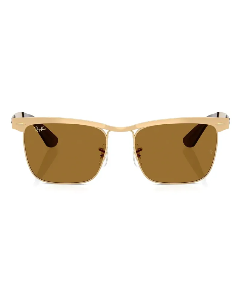 Ray Ban Sonnenbrille mit eckigem Gestell - Gold Gold