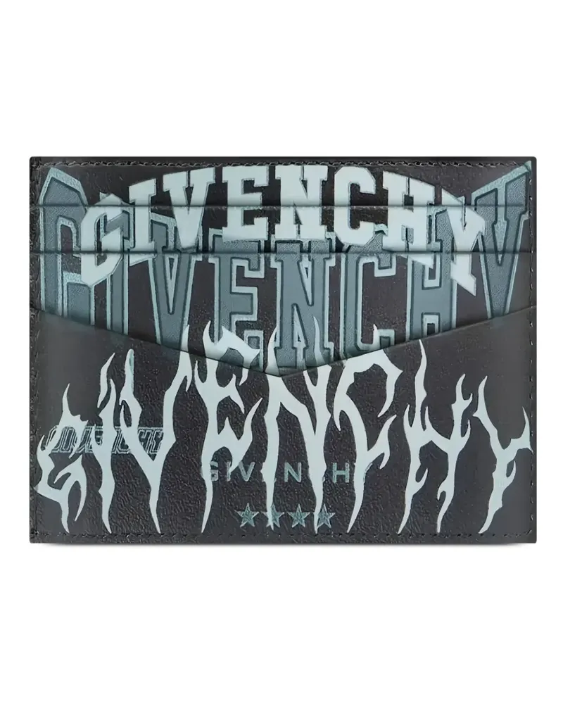 Givenchy Kartenetui mit Flammen-Print - Grau Grau