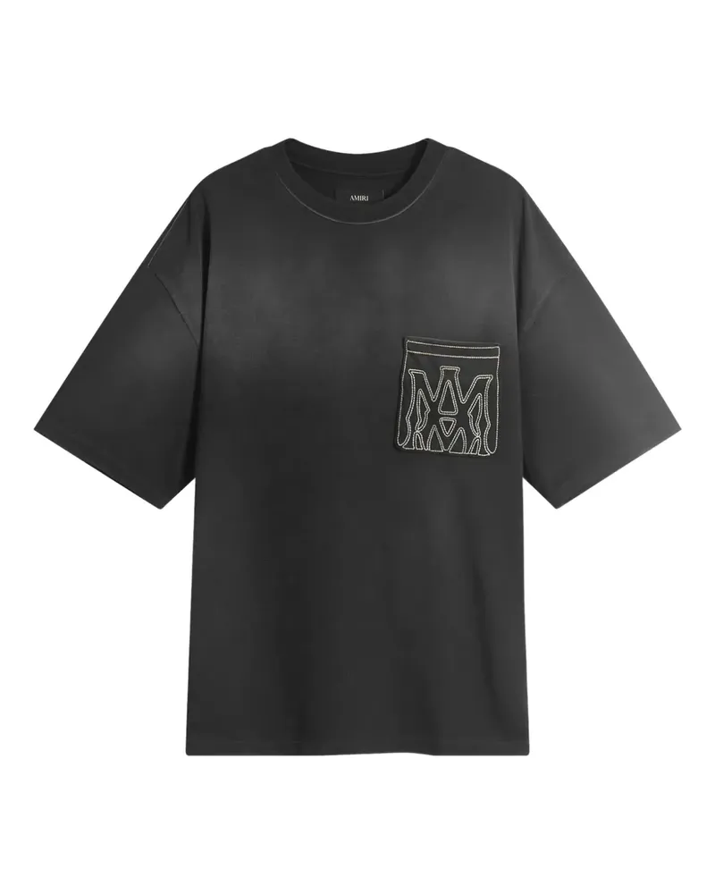 Amiri MA Outline T-Shirt mit Tasche - Schwarz Schwarz
