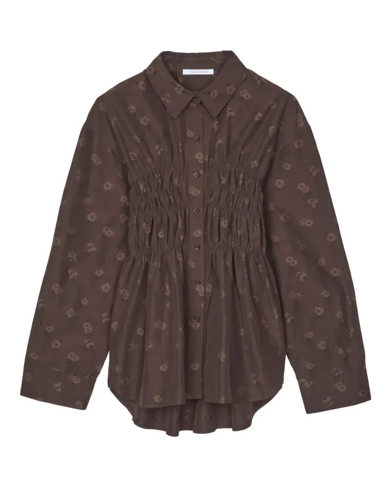 Cecilie Bahnsen Braxton Hemd aus Blumen-Jacquard - Braun Braun