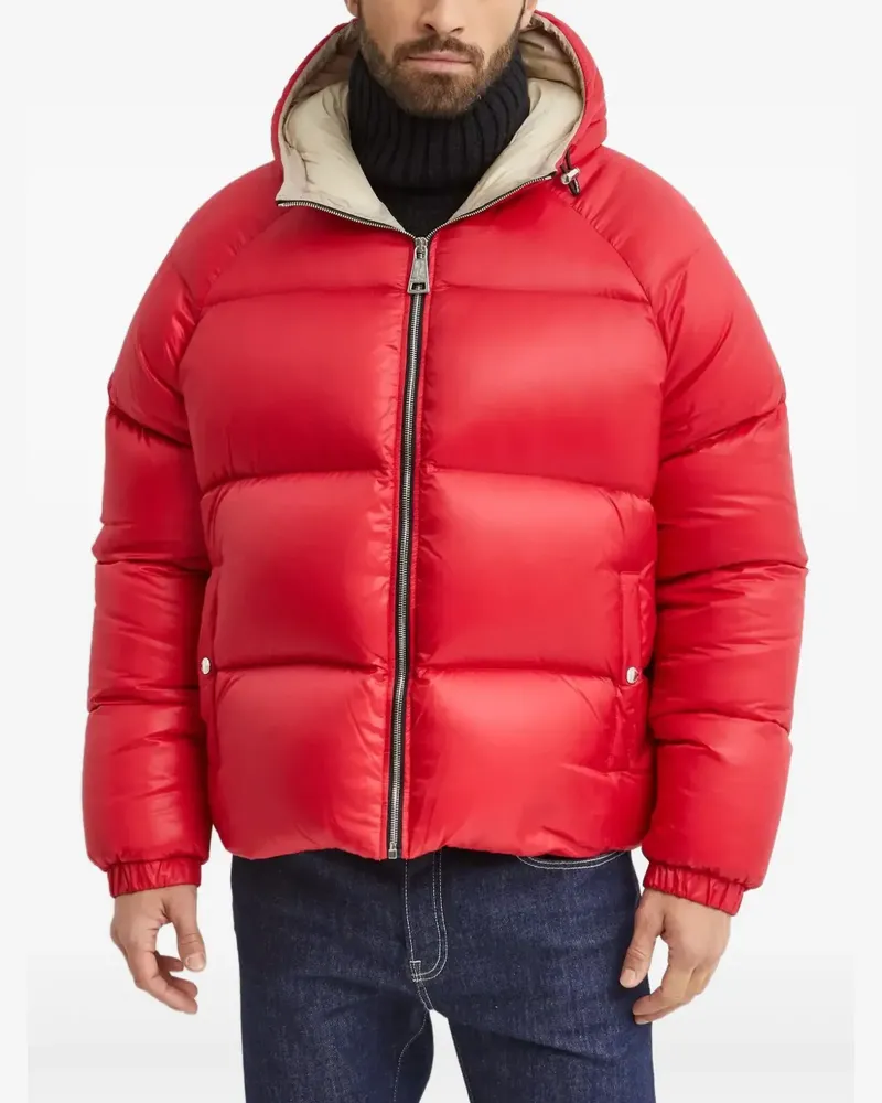 KHRISJOY hooded zip puffer jacket - Rot Rot