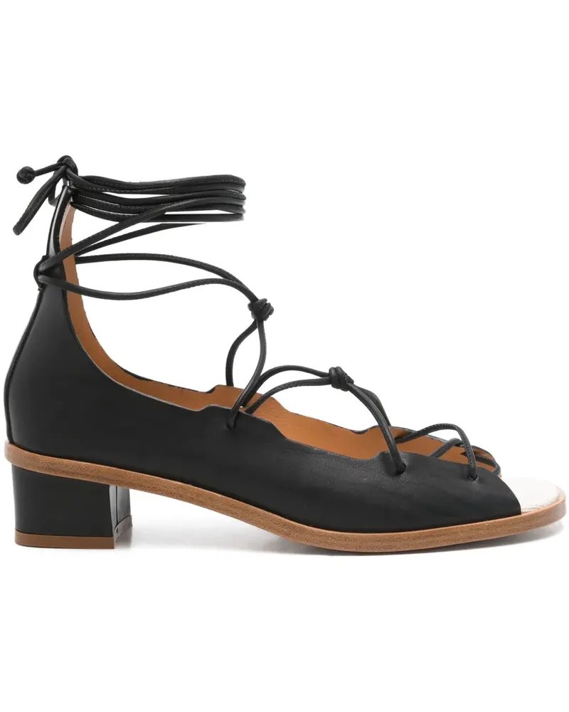 forte_forte Sandalen aus Leder - Schwarz Schwarz