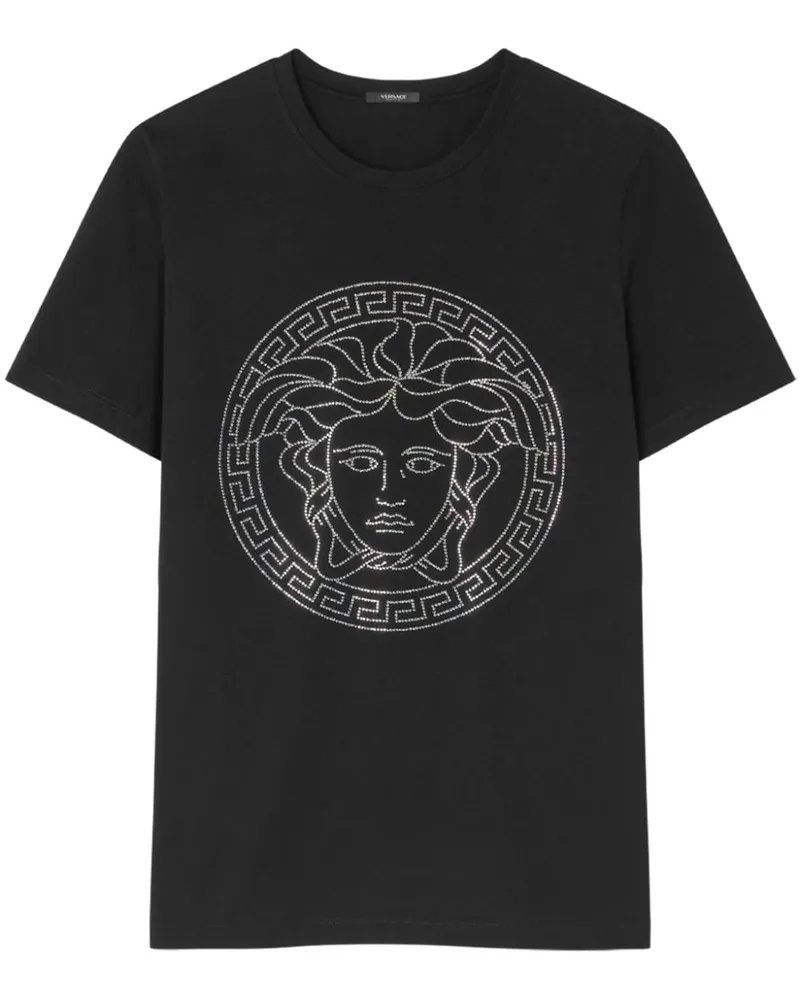 Versace T-Shirt mit Medusa - Schwarz Schwarz