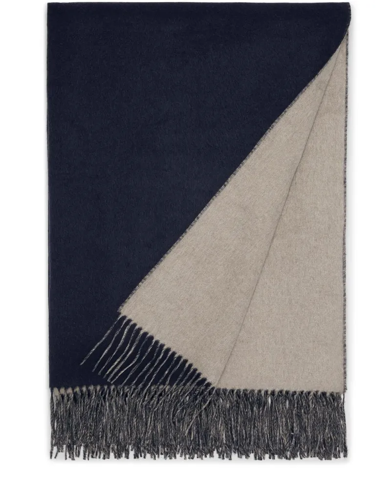 Brunello Cucinelli Decke aus Seide - Blau Blau