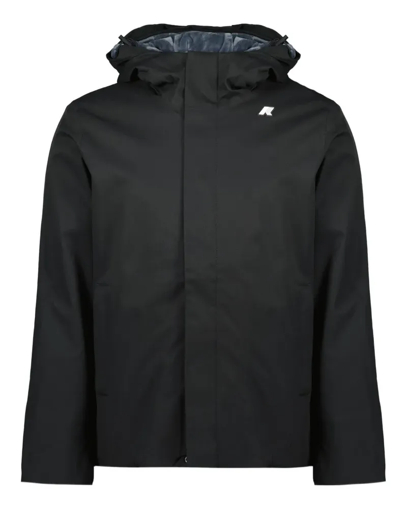 K-Way Jacko twill hooded windbreakers jacket - Schwarz Schwarz